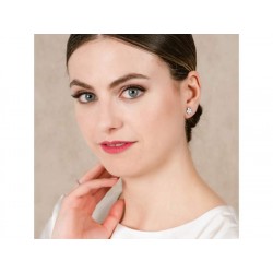 Pendientes FLOR de Plata rodio 90440PB