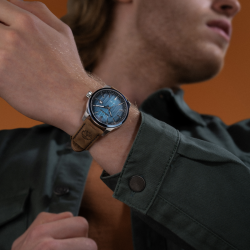 Timberland HENNIKER II BLUE DIAL BROWN LEATHER TDWGB0054902