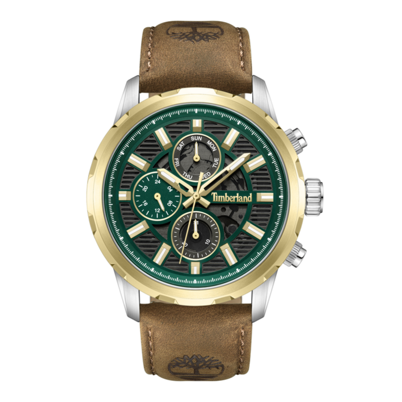 Timberland HAMPTON GREEN DIAL BROWN LEATHER TDWGF0056102