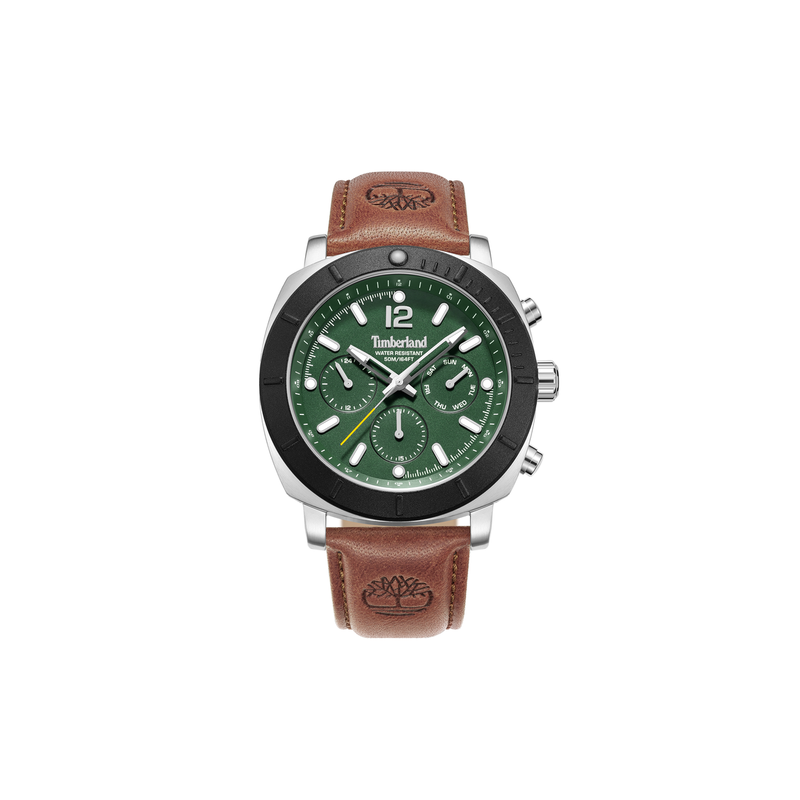 Timberland PYPERVILLE GREEN DIAL BROWN LEATHER TDWGF0074902