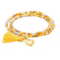 Pulsera ZEN MOSTAZA con corazón 90978UZ