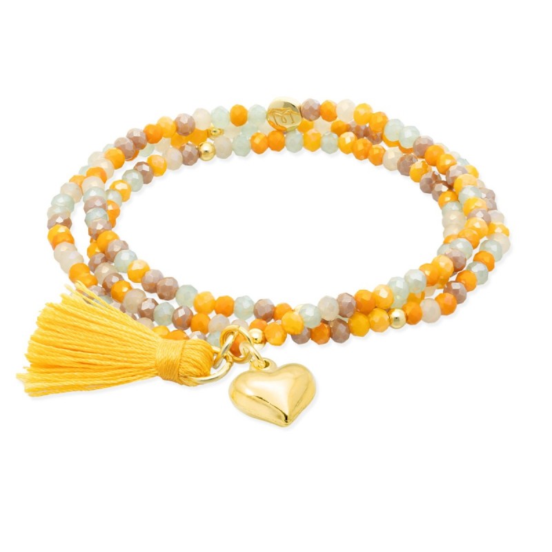Pulsera ZEN MOSTAZA con corazón 90978UZ