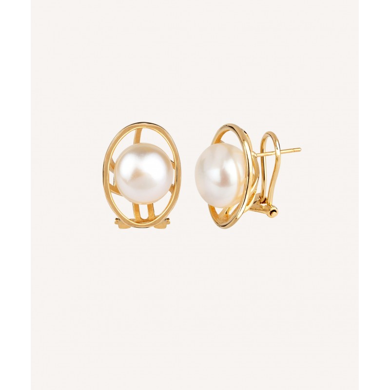 PENDIENTES VIDAL&VIDAL CLASICO OVALADO PERLA 9MM G1956B