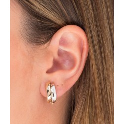 PENDIENTES VIDAL&VIDAL DOBLE BICOLOR G1973C