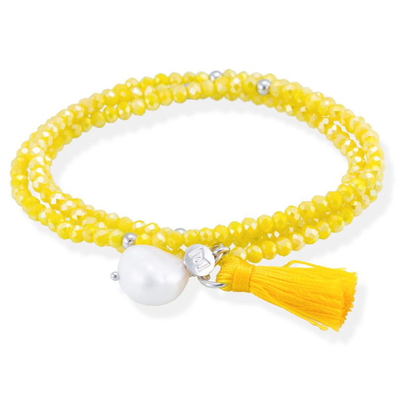 Pulsera ZEN AMARILLA con perla 90231UP