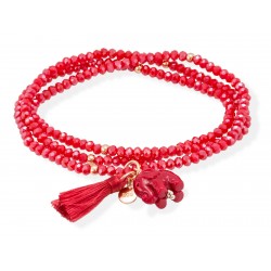Pulsera ZEN Rojo con elefante 90493UE