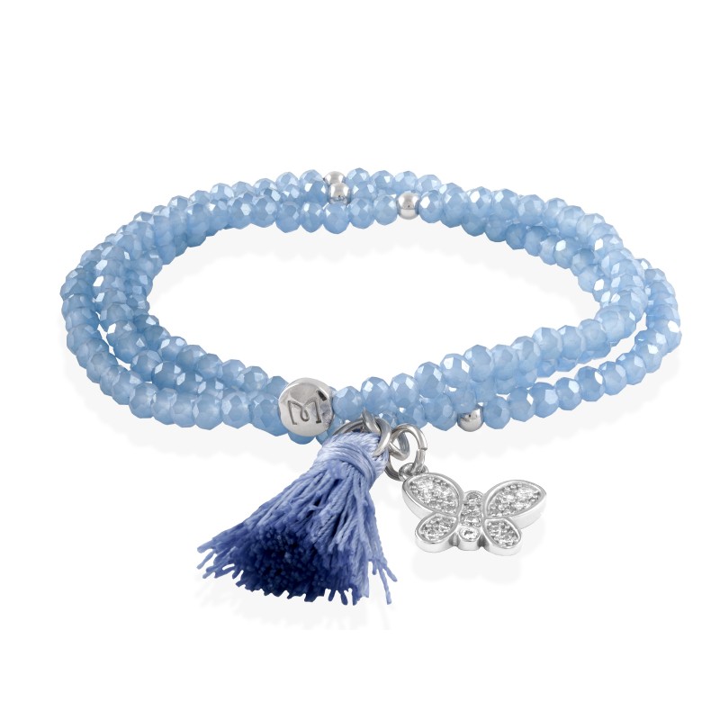 Pulsera ZEN BLUE con mariposa 91042U6