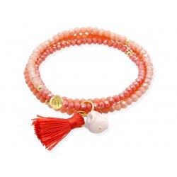 Pulsera ZEN SALMON con Conejo 91287U36