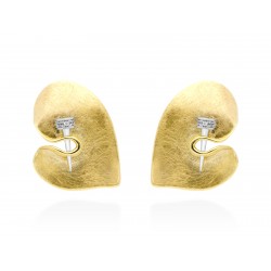 Pendientes de plata corazón Silk 91140PC