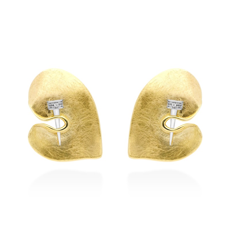 Pendientes de plata corazón Silk 91140PC