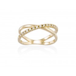 Anillo en Oro blanco 18Kt y diamantes A2383SA