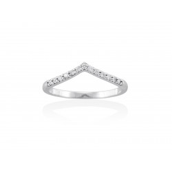 Anillo en Oro blanco 18Kt y diamantes A2402S