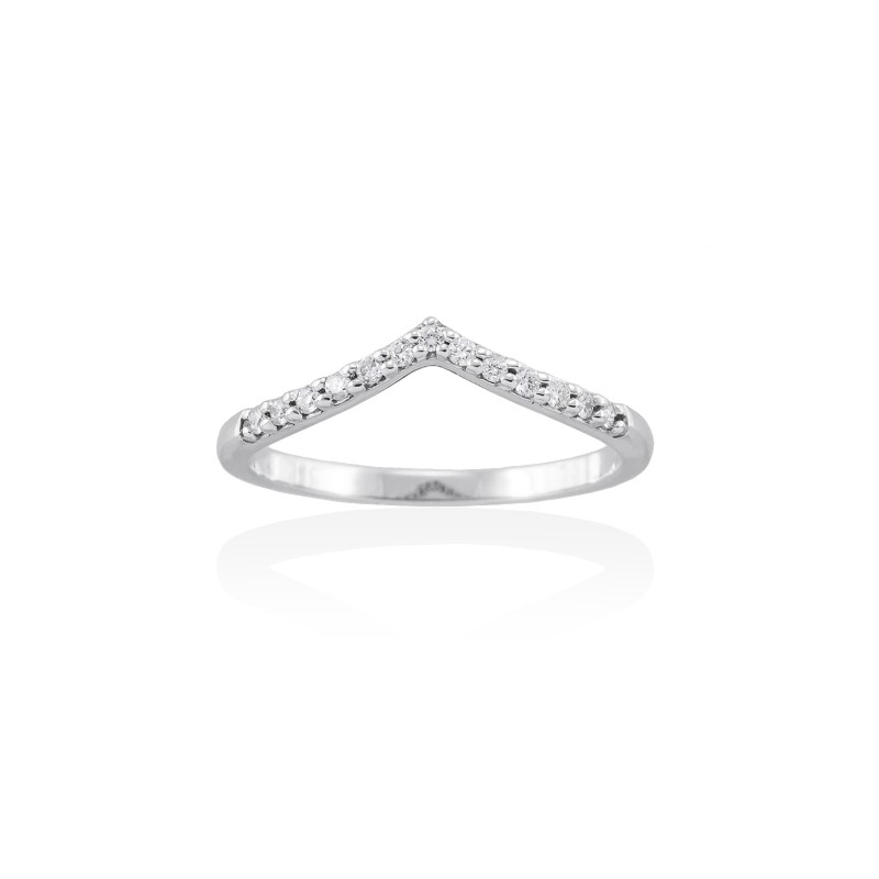 Anillo en Oro blanco 18Kt y diamantes A2402S