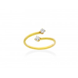 Anillo de oro y diamantes tu y yo A2868SA