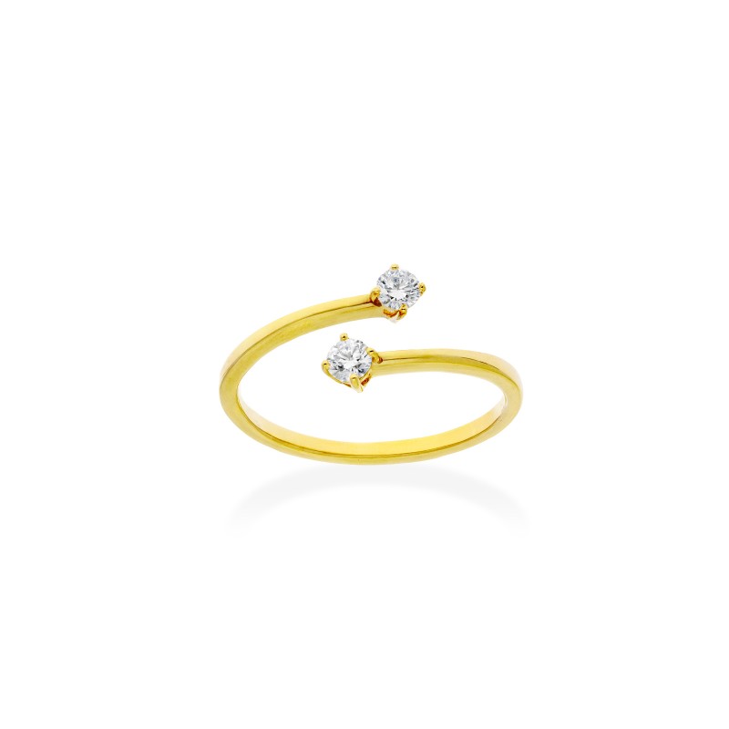 Anillo de oro y diamantes tu y yo A2868SA