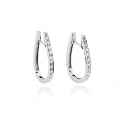 Pendientes de oro y diamantes criolla A4315