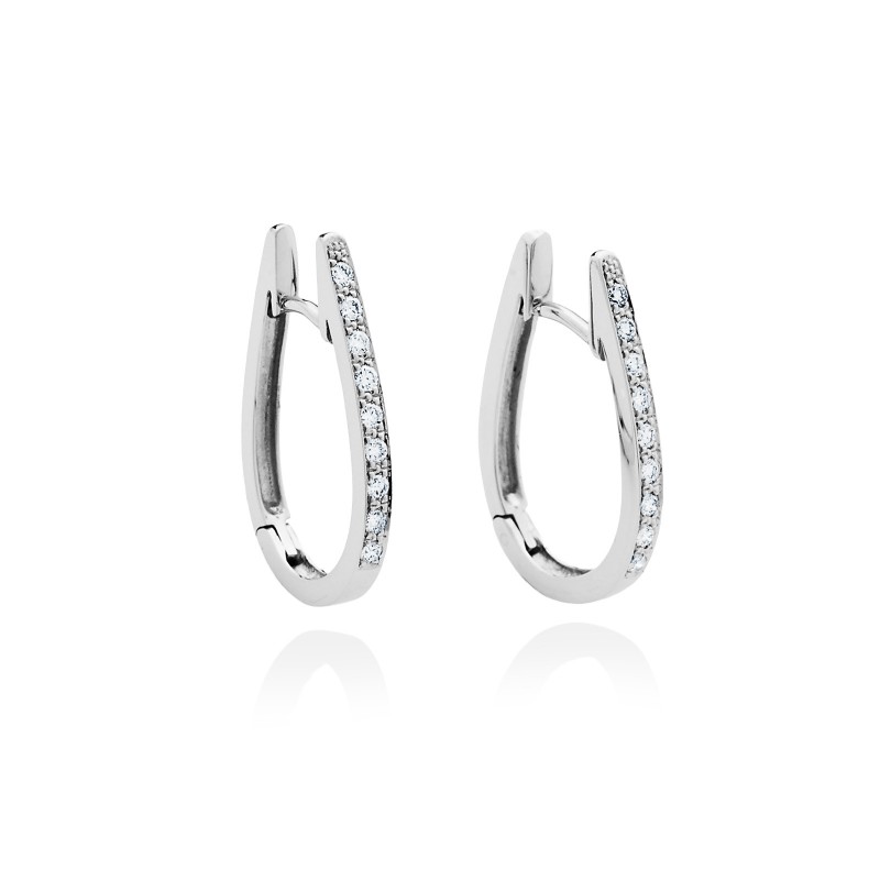 Pendientes de oro y diamantes criolla A4315