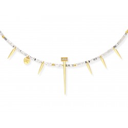 Gargantilla de plata y circonitas blancas SILK 91140GD