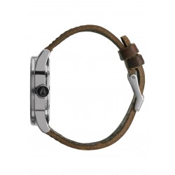 Nixon Sentry Leather Silver / Brown A1051113