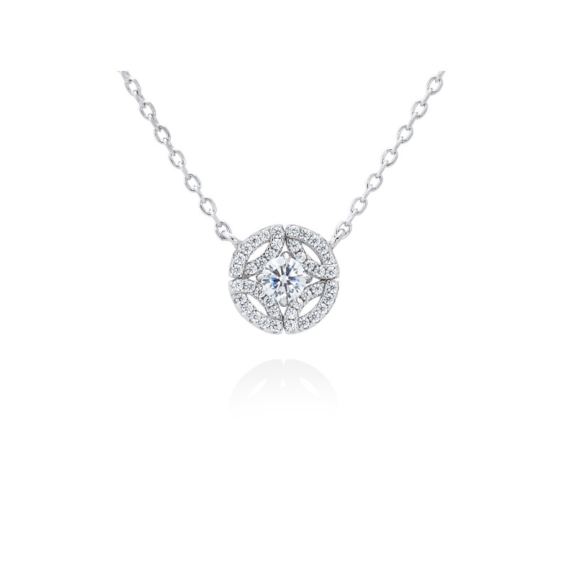 Gargantilla ART DECO novia en Plata 90435GB