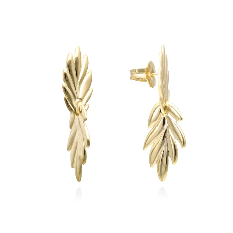 Pendientes PALMA  en plata dorada 90925PD