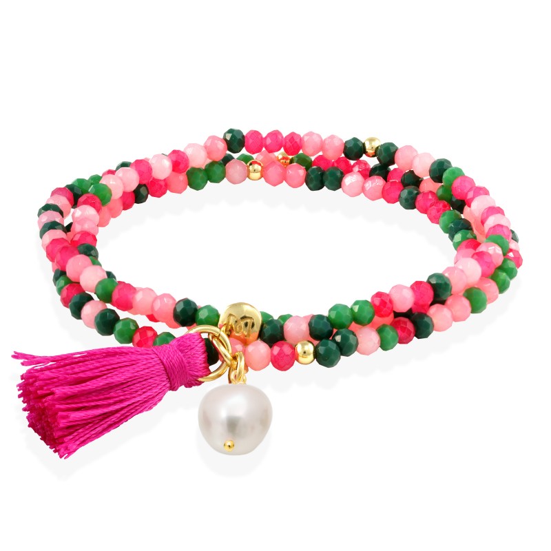 Pulsera ZEN FRAMBUESA con perla 91041UP