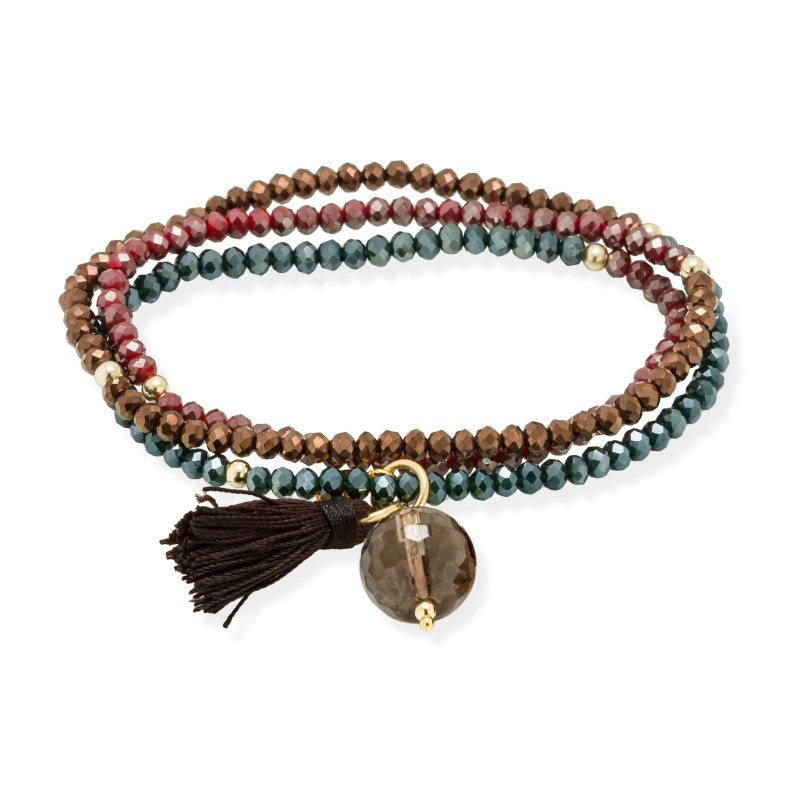 Pulsera ZEN multicolor en plata dorada 90721UF