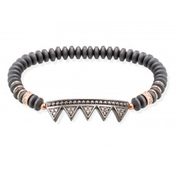 Pulsera BALANCE en plata negra con circonitas 90828UN