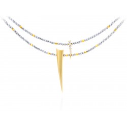 Gargantilla Spine  en plata dorada 91028GD