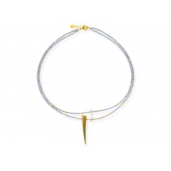 Gargantilla Spine  en plata dorada 91028GD