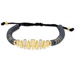 Pulsera Spine  en plata dorada 91028UD