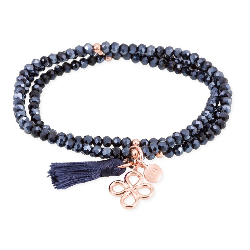 Pulsera ZEN Azul en plata Dorada 90045UT