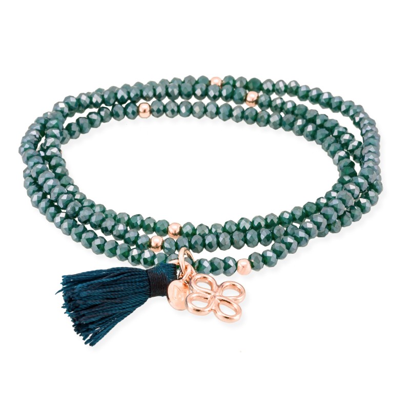 Pulsera ZEN Azul en plata rosa 90494UT
