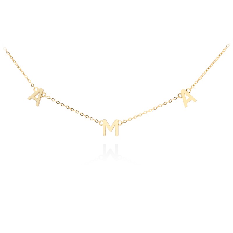 Gargantilla AMA en plata dorada 90902GD